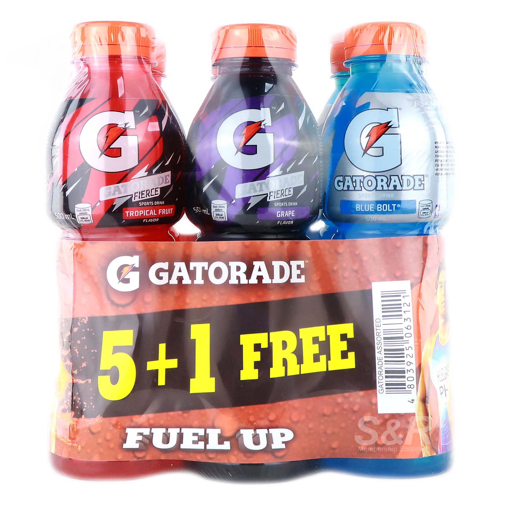 Gatorade Fuel Up Assorted Flavors 6 bottles